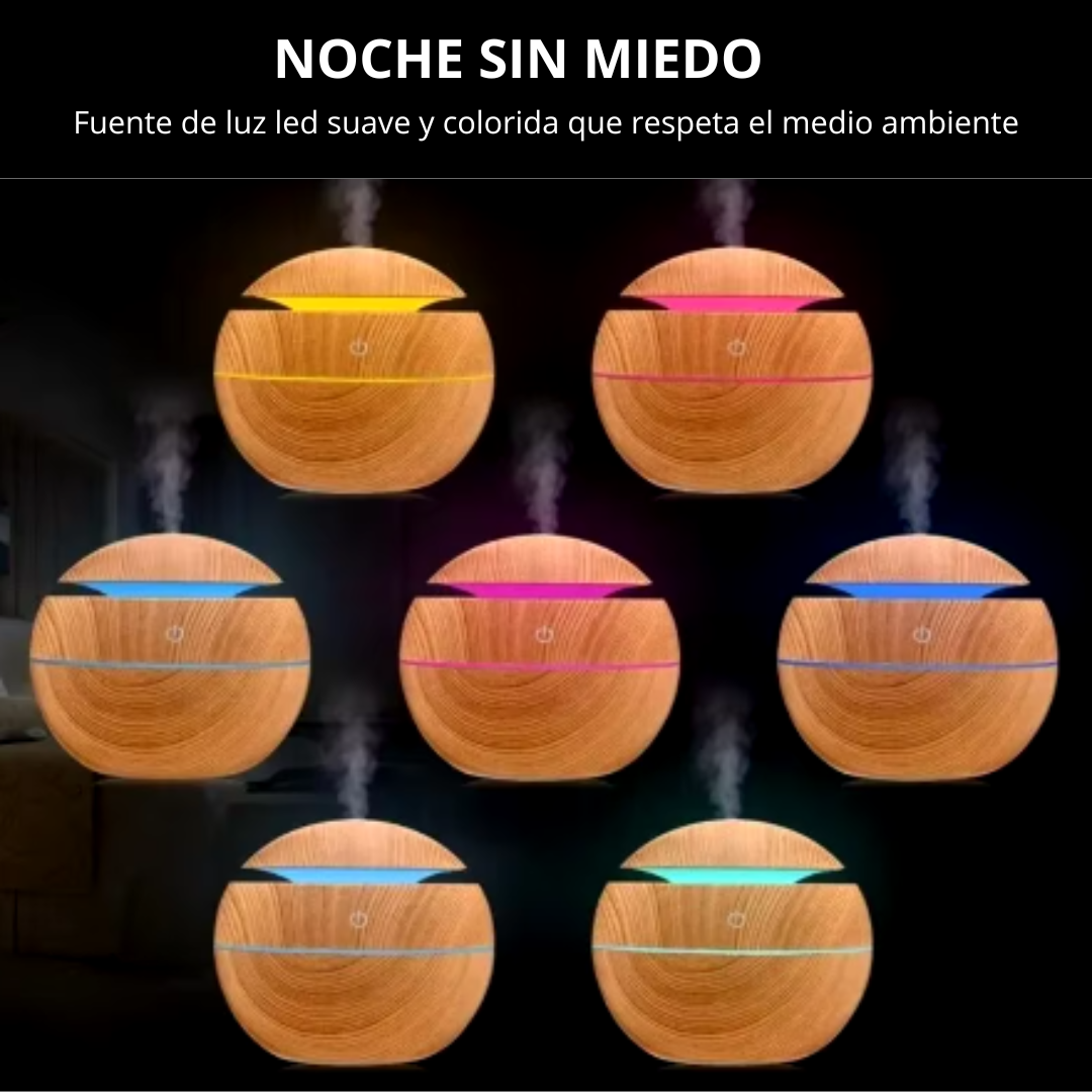 Humidificador ultrasónico, con aceites esenciales